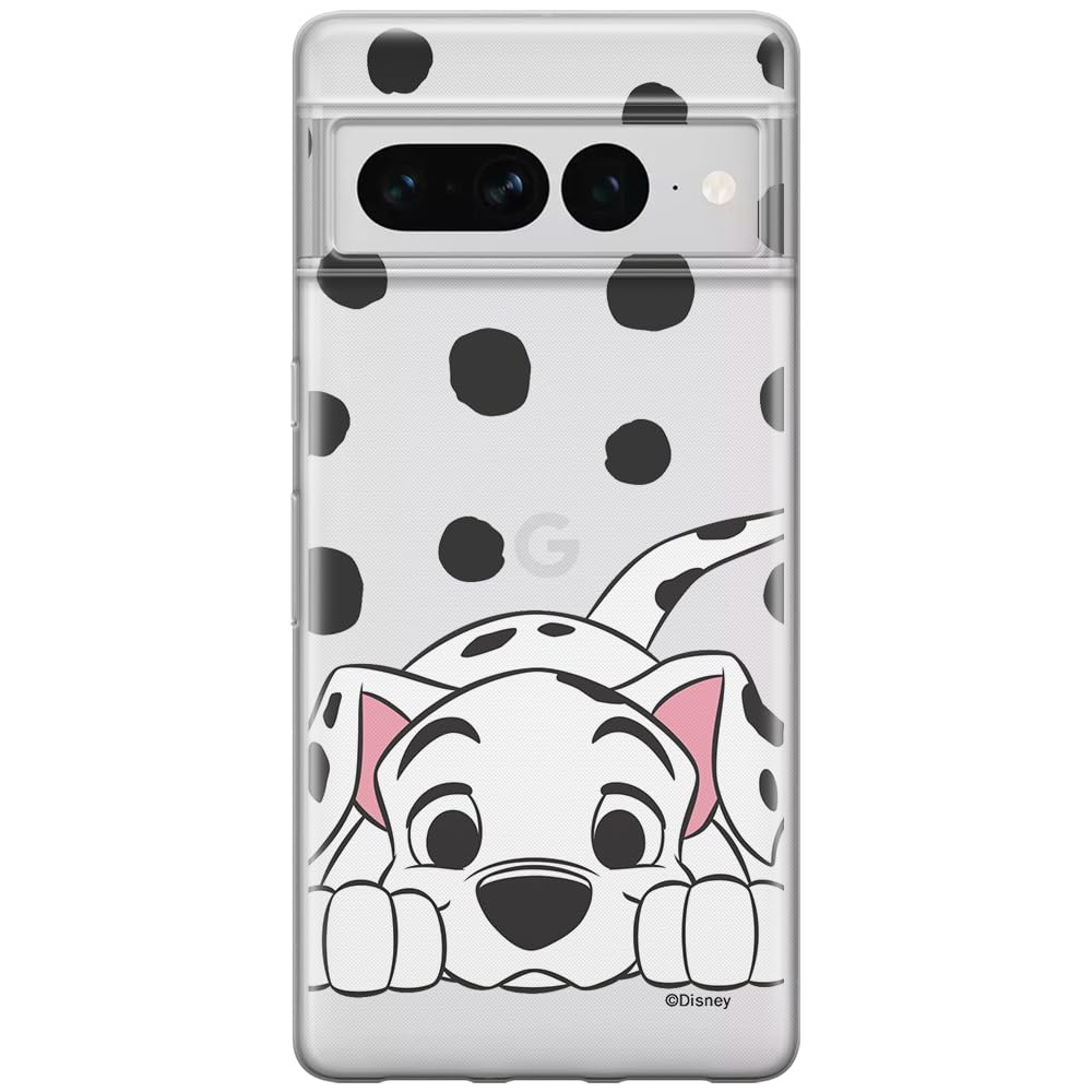 ERT GROUP mobile phone case for Google PIXEL 7 PRO original and officially Licensed Disney pattern Dalmatian 004 optimally adapted to the shape of the mobile phone, partially transparent