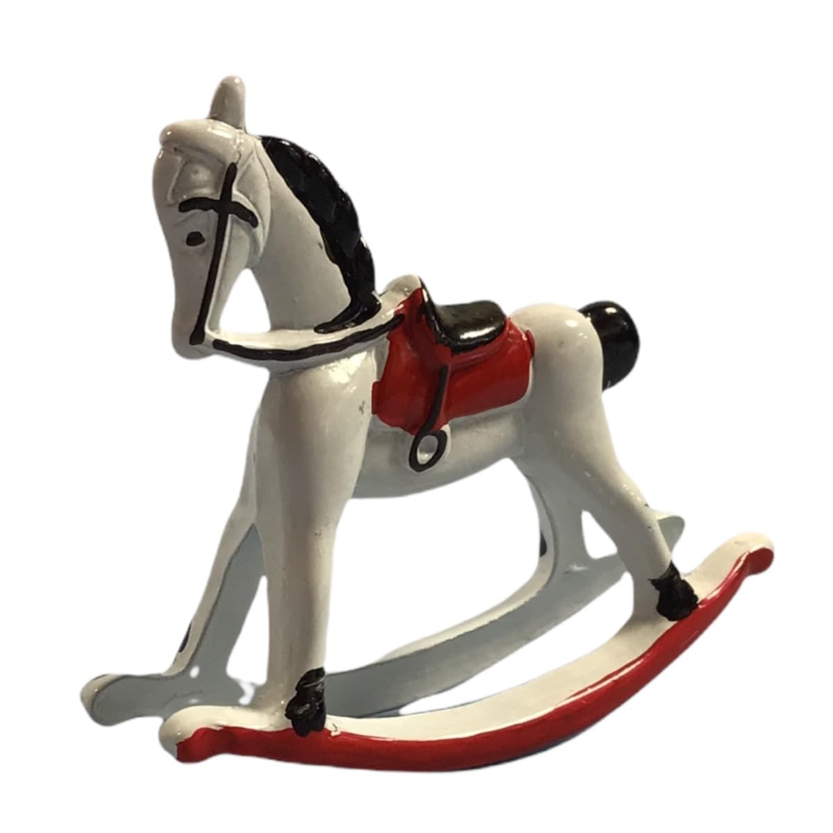 Dolls House Small Painted Metal Rocking Horse (MC1247) - 1:12 Scale Miniatures | Minimum World