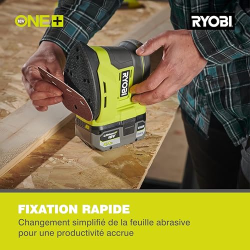 RYOBI Ponceuse Triangulaire 18V ONE+ Collecteur RPS18-0 (Sans batterie)