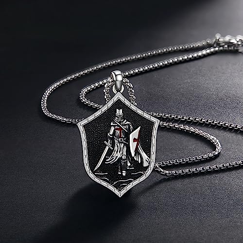 925 Sterling Silver Patron Saint Medal Amulet Pendant Necklace Protection Catholic Faith Jewelry Gifts for Men Women3