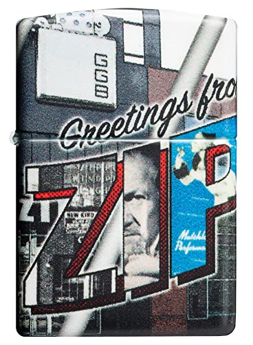 Encendedor de bolsillo Zippo color gris retro miniatura 2