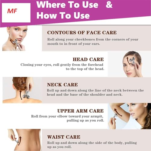 Image of MF 3d Manual Face Massager For Women | Facial Massager & Face Roller For Glowing Skin | Self Care Product | Body Massage Tool | Full Body Shape Lifting Wrinkle Remover Facial Massage Relaxation