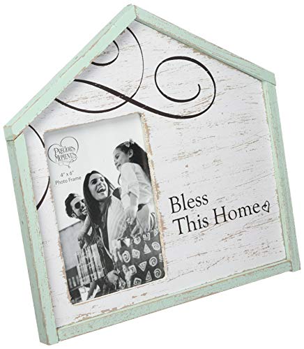 Precious Moments Bless This Home Rustic Farmhouse Distressed 4X6 Wood & Metal Photo Frame Home Decor 173426 #TOP3