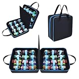 HeIiLan Carrying Case for 24 Monster Jam Trucks, Kids Toy Truck Storage Compatible with 24 Monster Jam Trucks, Holding for 1:64 Scale Monster Jam Trucks (Blue)