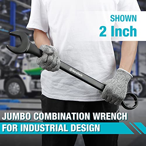Image of DURATECH Jumbo Combination Wrench Set, SAE, 6-piece, 1-3 /8'' to 2'', CR-V Steel, Black Electrophoretic Coating, with Pouch