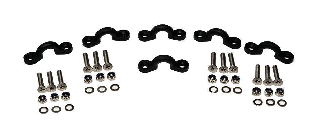 H2o KayaksInjection Molded Nylon Pad Eyes Pack of 6 A4 Stainless Steel Machine Screws, Washers and Lock Nuts