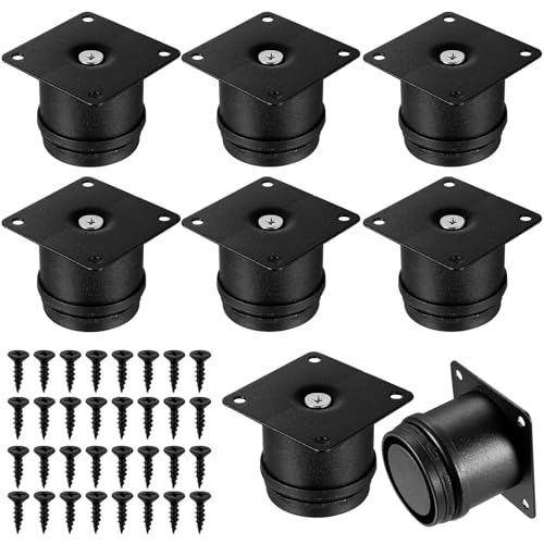 8 Stk Möbelfüße 50mm Edelstahl Verstellbare Füße für Möbefuß Tischbeine Höhenverstellbar 0-15mm Möbelbeine Schwarz Tischfuß Sockelfüße für Schrankfüße Sofafuß Schreibtisch Bett Couch Füße