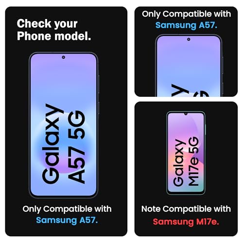 Image of ArmourPro Tempered Glass for Samsung Galaxy A57 / Samsung A37-9H Screen Protector with Black Border, Anti Scratch, Edge-to-Edge Coverage, HD Clarity, Smooth Touch, Case Friendly | Black
