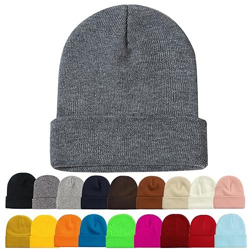 Image of ZOORON 1&2 Pack Beanie for Men Women Slouchy Beanie Hats Winter Knit Caps Soft Ski Hat Unisex