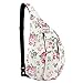 HAWEE Sport Sac de Poitrine Voyage Sling Sac à Bandoulière Crossbody Sac à Dos de Multifonction Casual for Hommes Femmes Adolescentes Travail Etude Escalade Randonnée Courir, Peony Flower 2, L