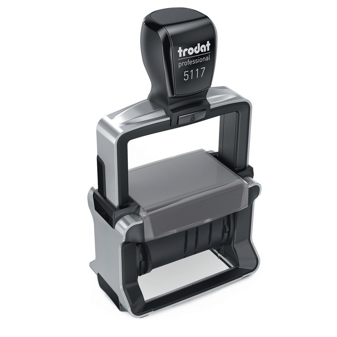 Trodat Professional 5117 - Timbro a nastro con testo e data, circa 48 x 4 mm, colore: Nero
