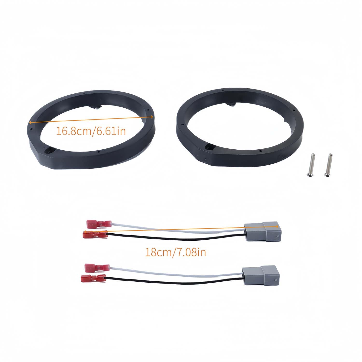Anello distanziatore adattatore per altoparlanti da 6,5" con combinazione di cavi per Honda