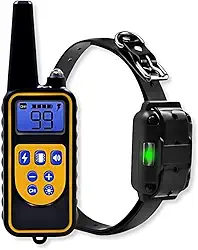 Genérico Coleira de Adestramento Recarregável com Controle Remoto à Prova D'água para Cães de Todos os Portes