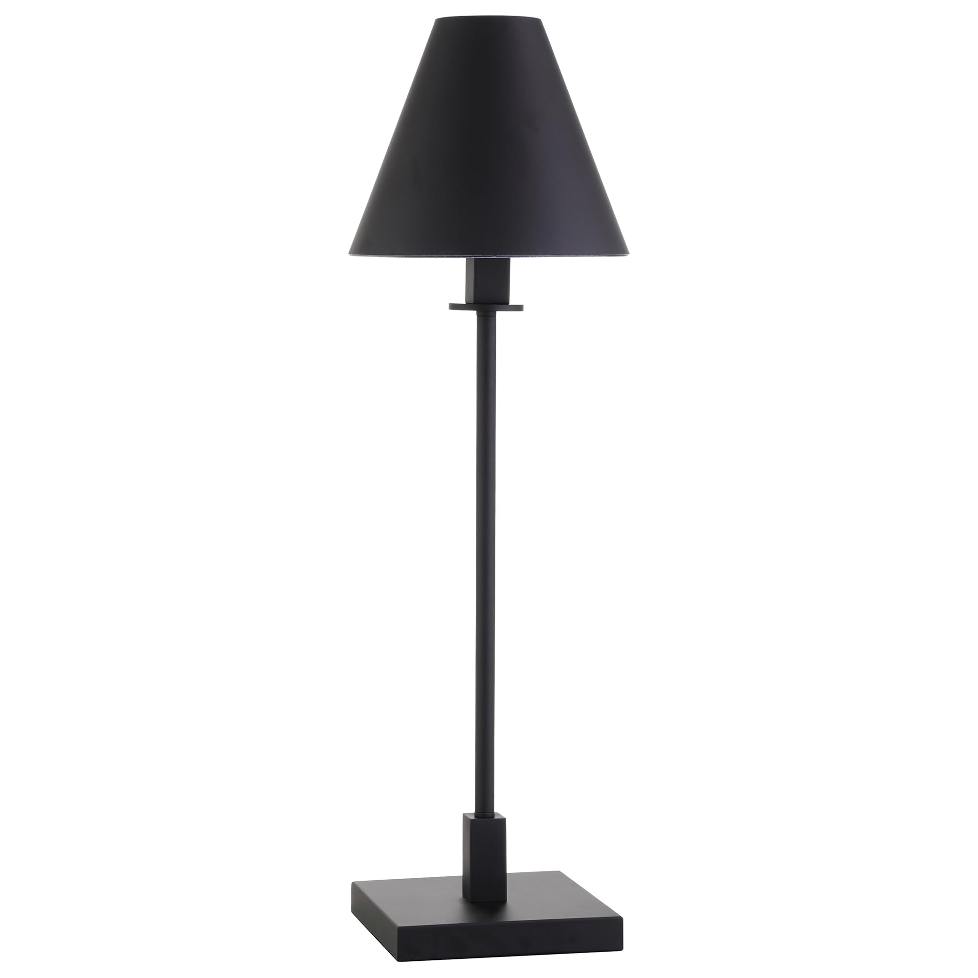 Henn&Hart 28" Tall Table Lamp with Metal Shade in Black, for Home, Living Room, Bedroom, Entertainment Room, Office, Kitchen, Dining