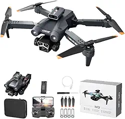 Drone M3 Quadcopter dobrável Drone de longo alcance Aeronave RC profissional inteligente Aeronave com câmera dupla HD