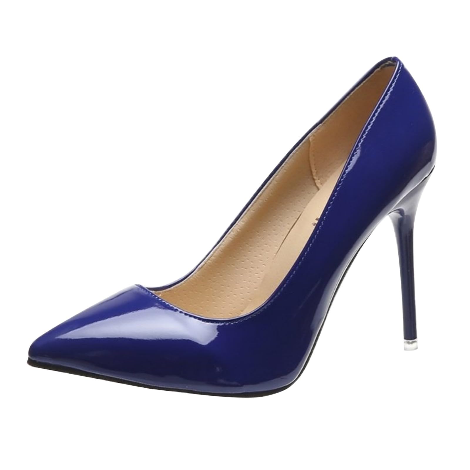 Zapatos de tacón alto con aspecto lacado, para mujer