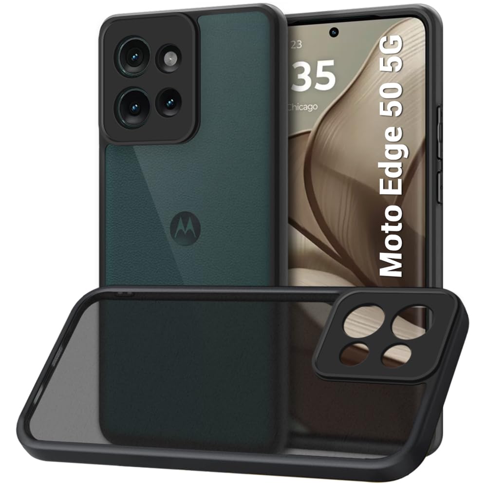 TheGiftKart Ultra-Hybrid Sleek Armor Back Cover Case for Motorola Moto Edge 50 5G | 360° Protection | Smoke Black Matte Hard Translucent Back Cover Case for Moto Edge 50 5G (Smoked Black) (B0DDCT8Z64) Amazon Price History, Amazon Price Tracker