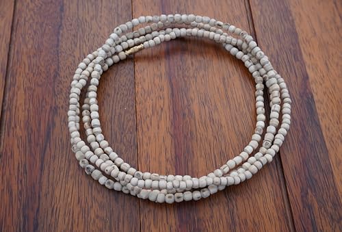 Image of ISKCON VRINDAVAN Original Tulsi Kanthi Mala - Unisex Adult Jaap Chanting Mala from Vrindavan Dham