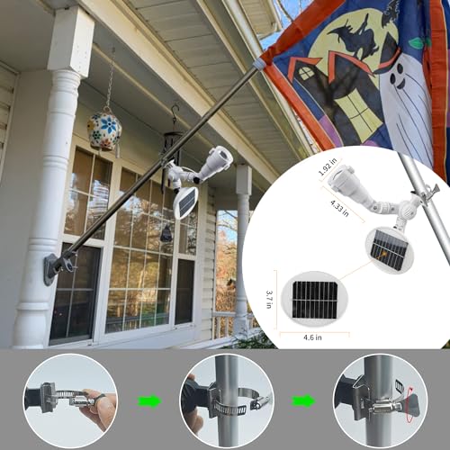 Etzeaxus FLAG LIGHT Solar Flag Pole Light, Flagpole Light Solar Powered thumb #2