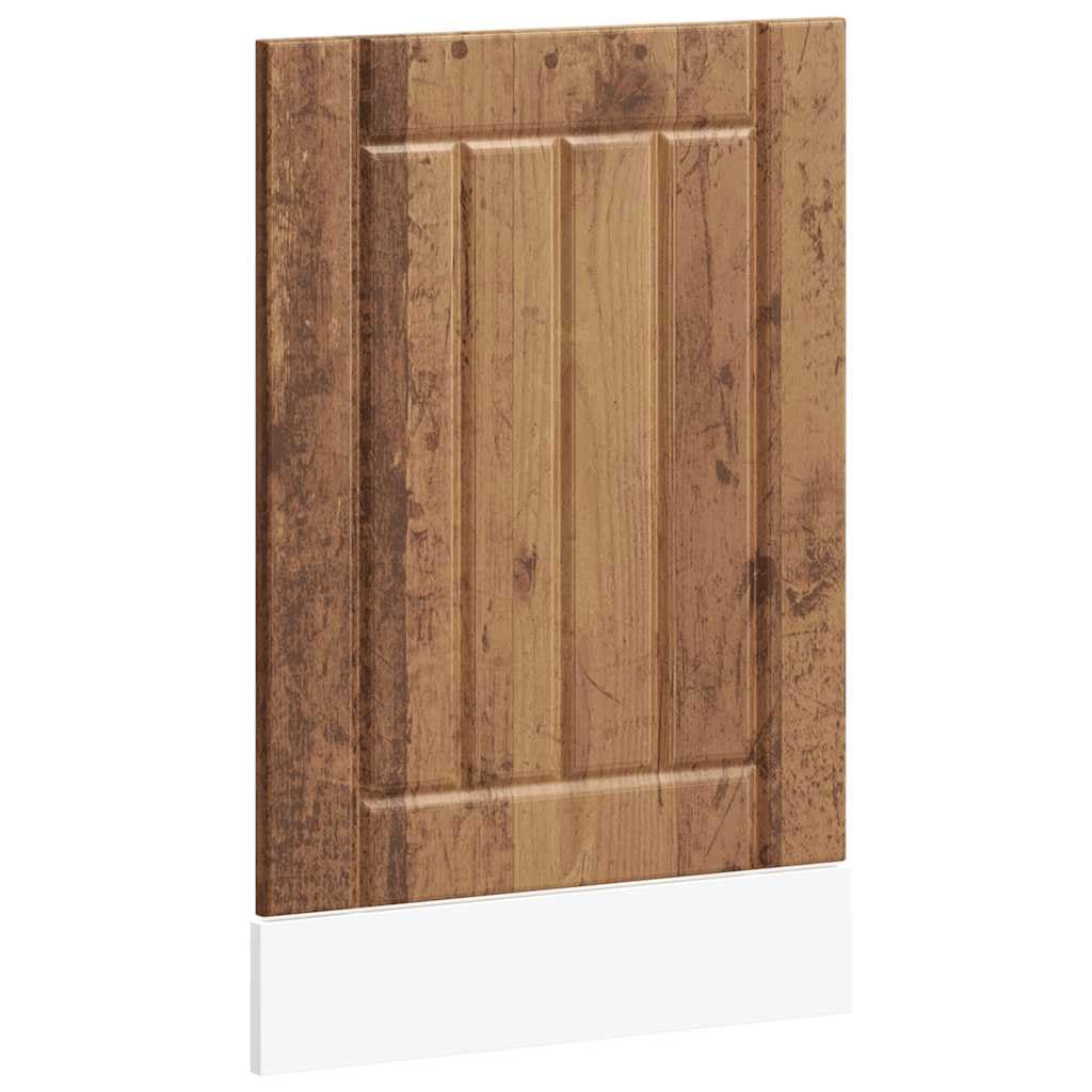 Tomostar Façade de Porte Lave Vaisselle, Panneau de Lave-Vaisselle Accessoire pour Lave-Vaisselle Cuisine Lucca Vieux Bois Bois d'ingénierie