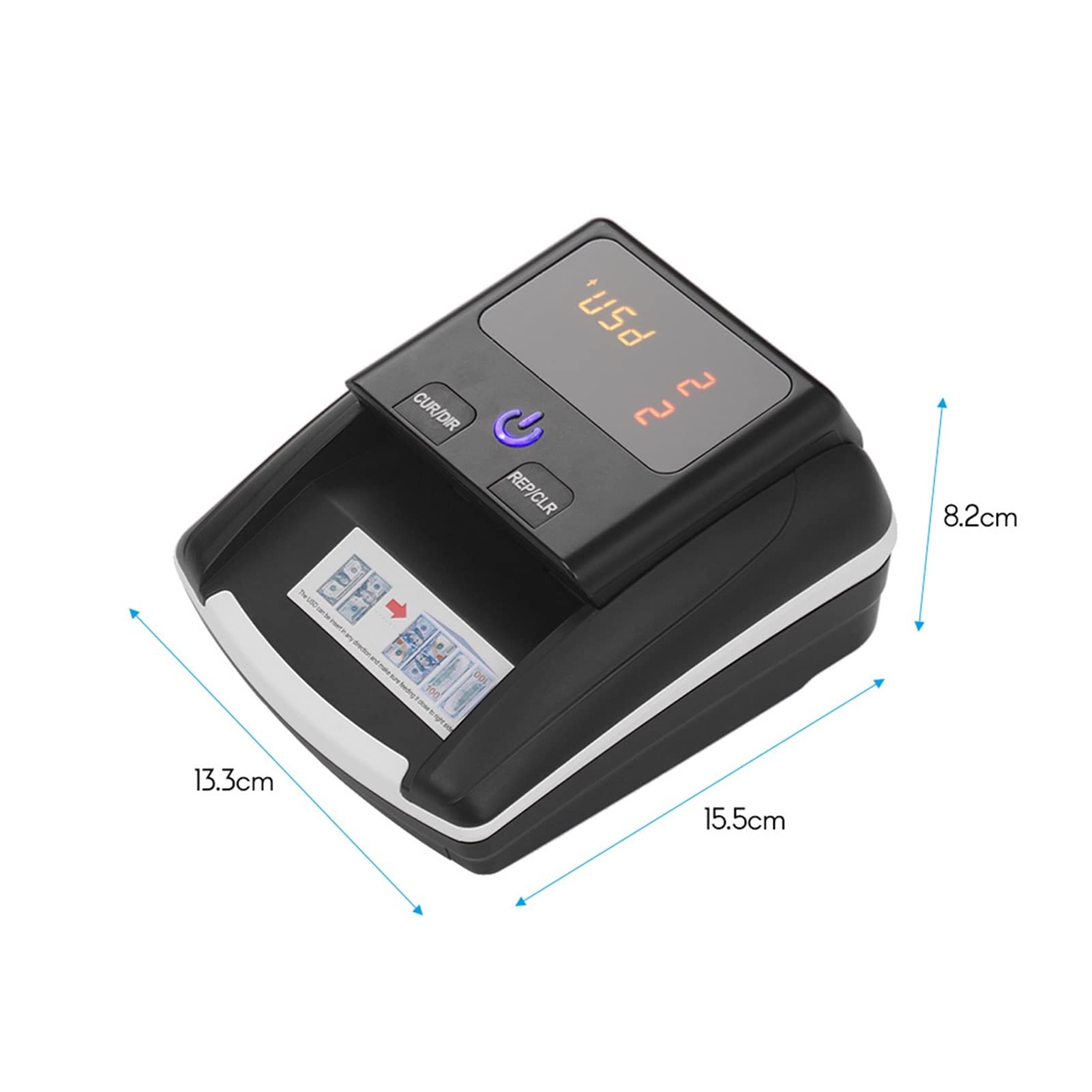 Bancone portatile con banconote piccole banconote rilevatore del valore di denominazione contatore UV/mg/ir Tester di contanti in denaro falso falso in denaro falso