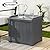 Suncast 22 Gallon Indoor or Outdoor Backyard Patio Small Durable Plastic Storage Deck Box with Attractive Bench Seat and Reinforced Lid, Cyberspace