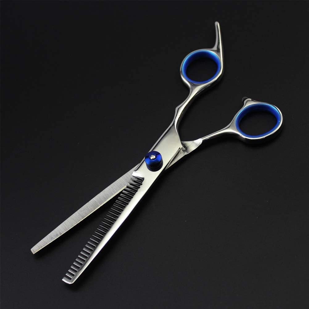 Forbici da Parrucchiere Professionali, Forbici da Taglio per Capelli Cesoie per Barbiere-Lunghezza Totale 6" con Vite di Tensione di Regolazione Fine 100% Acciaio Inossidabile, B2, Taglio Piatto 7 Pol