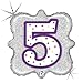 Betallic 78807 18 in. Candle 5 Number Holo Foil Balloon, Pack of 5
