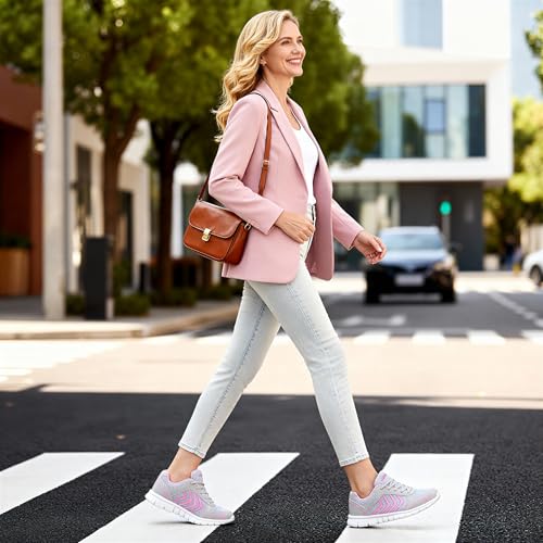 Image of Alicegana Womens Comfortable Walking Shoes: Lightweight Breathable Womens Sneakers for Daily Walks - Non Slip Casual Tennis Shoes for Work Commuting