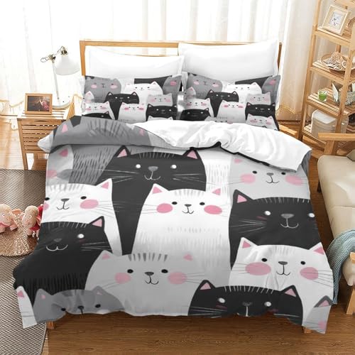 Parure de lit microfibre 220x240 cm housse de couette 3D confortable - 3