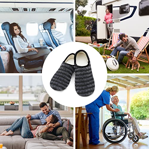 Image of Fires Womens Mens Slippers with Rubber Sole Soft-Lightweight House Slipper Socks Around House Shoes Non Slip Indoor /Outdoor