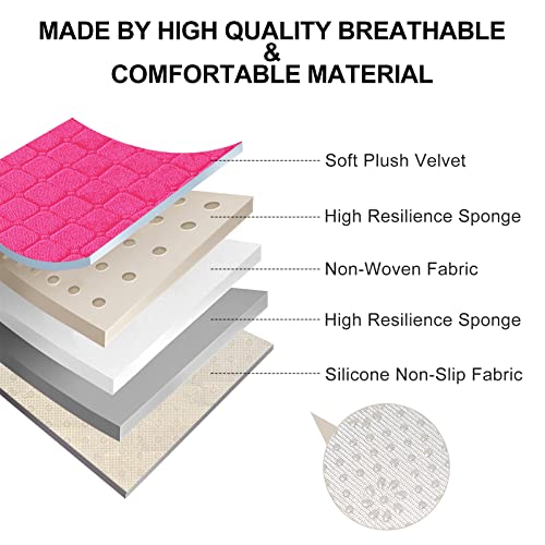 Image of surpassme Comfortable Car Seat Covers Universal Back /Brench Seat Coves for Car Accessories with Storage Pockets, Padded Car Interior Covers for Automotive, SUV, Truck, and Van(Pink)