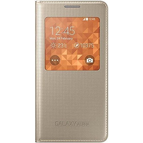 Samsung S-View Case Cover for Samsung Galaxy Alpha - Or