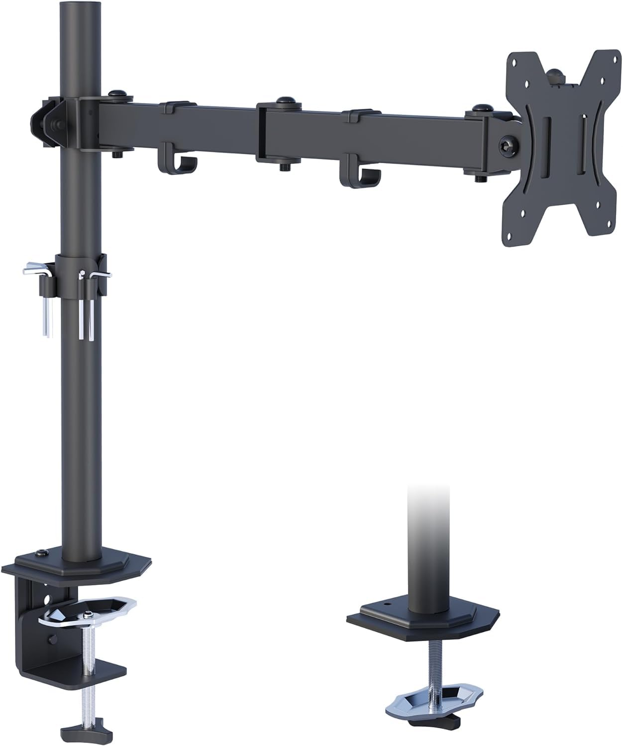 BONTEC Uchwyt do Monitora na Biurko Regulowany Stojak 13-32 cale VESA 75x100mm Obracane Ramie 360° Zacisk Biurkowy 8 kg