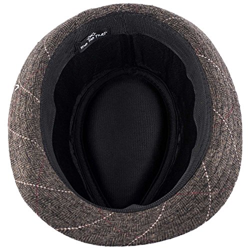 Image of The Tie Hub Fedora Hat for Men Brown Black Threaded Felt Hat | Two-Tone Striped Fedora | Vintage Classic Style