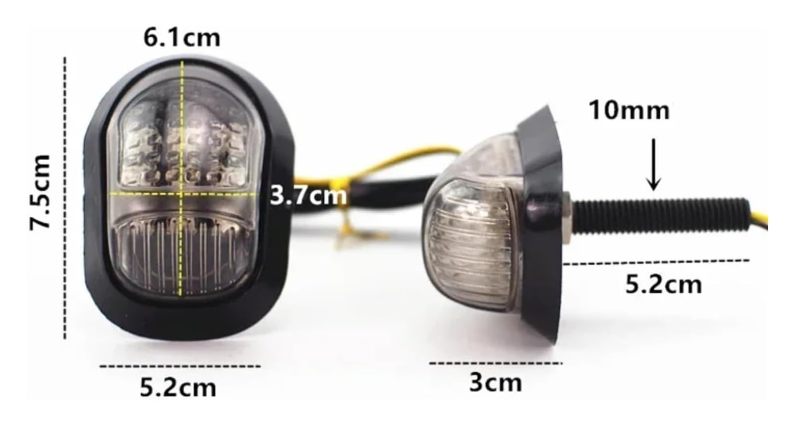 QWQNMC Indicatore Direzione Moto Indicatori di Direzione Lampeggianti per Motociclette da 12 V(4pcs)