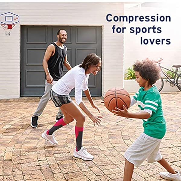 JOBST Sportcompressiekousen, kniehoog, 20-30 mmHg, roze/grijs, maat XL