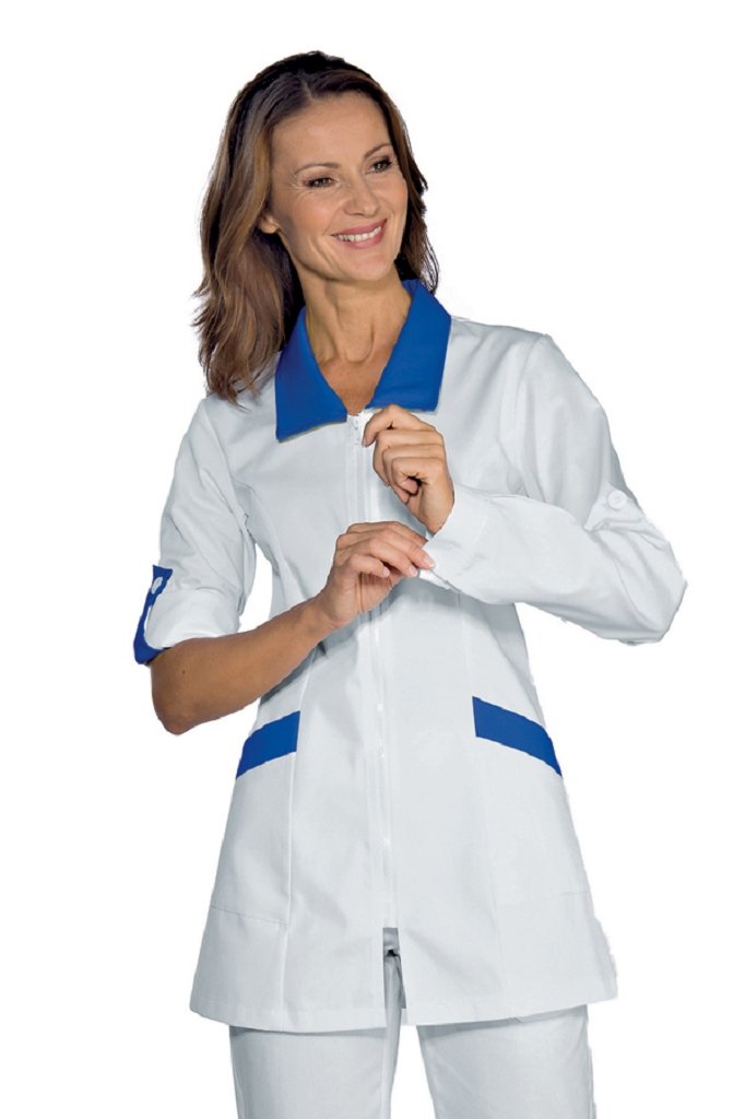 Isacco Casacca Tortola Bianco+Blu Cina, Bianco+Blu Cina, M, 65% Poliestere 35% Cotone, Manica Lunga