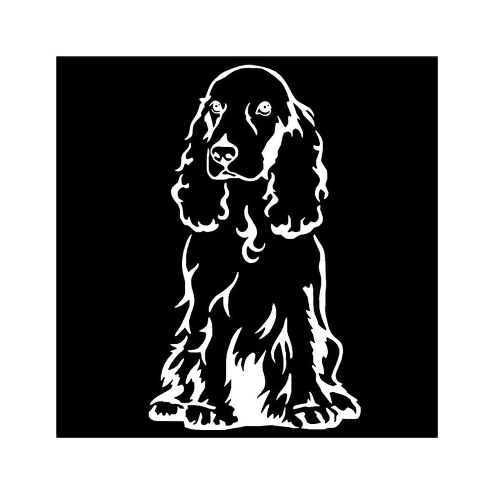 Car Personalized Stickers Cocker Spaniel Stickers Waterproof Cover Scratches PVC(White,15CM)