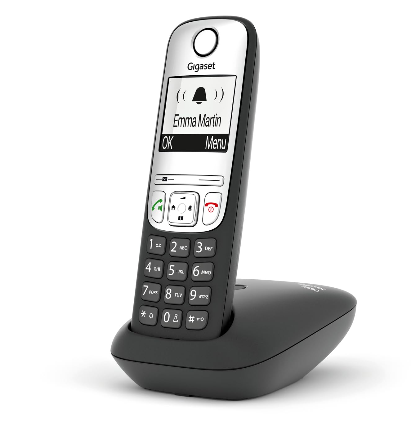 Gigaset A690 Trio - Tres Teléfonos DECT Inalámbrico - Pantalla Gráfica en Blanco y Negro Iluminada - Gran Autonomia, Negro [Versión Española] — view 9