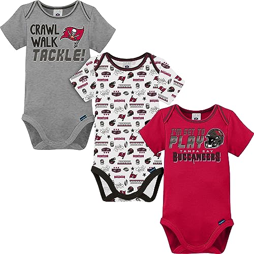 Image of Gerber Baby NFL Team 3 Pack Short Sleeve Onesie Bodysuit
