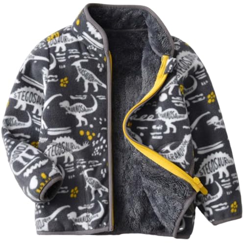 Toddler Girls Boys Fleece Jacket Baby Sherpa Lined Jackets Fall Winter Warm Coats Clothes for Kids 2-7Y