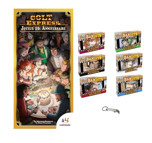 Colt Express - Lote de extensión de cumpleaños (10 cumpleaños, 6 extensiones de bandidos + 1 Decap Blumie (cumpleaños + 6 bandidos)