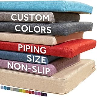 Beyond Your Thoughts Custom Garden Bench Cushion, Customized Cellular Foam Waterproof 2 3 Seater, 45D High-Resilience Upholstery for Outdoor and Window, 3 cm thickness