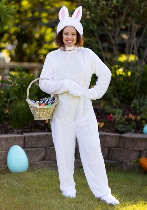 Women Halloween/Easter Bunny Pajamas Adult Cartoon Animal Dress Up Jumpsuit Party Cosplay Costume