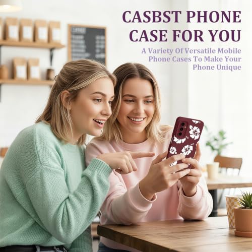 CASBST for Galaxy A15 5G Phone Case, Printed Silicone, White Hibiscus - image 7