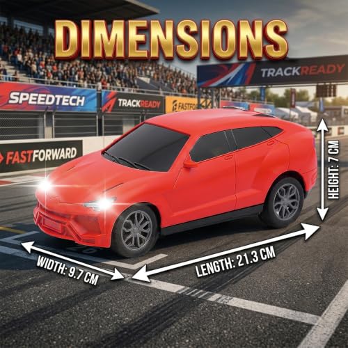 Image of Gooyo GY-448JM Rechargeable Remote Control Car Toy | Red Color, Power Source: Lithium Rechargeable Battery for Car (Included) & 2xAA Battery for Remote Controller (Not Included)