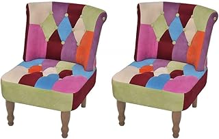 SKM Poltrone Francesi 2 pz Design Patchwork in Tessuto