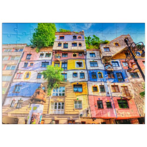 Maison Hundertwasser À Vienne, Autriche - Premium 100 Pièces Puzzle - Collection spéciale MyPuzzle de Puzzle Galaxy Cover