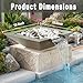 SUMGREEN Square Stainless Steel Water Bowl - Antique Brown Patina, Modern Water Feature & Planter for Pool, Fountain, or Garden